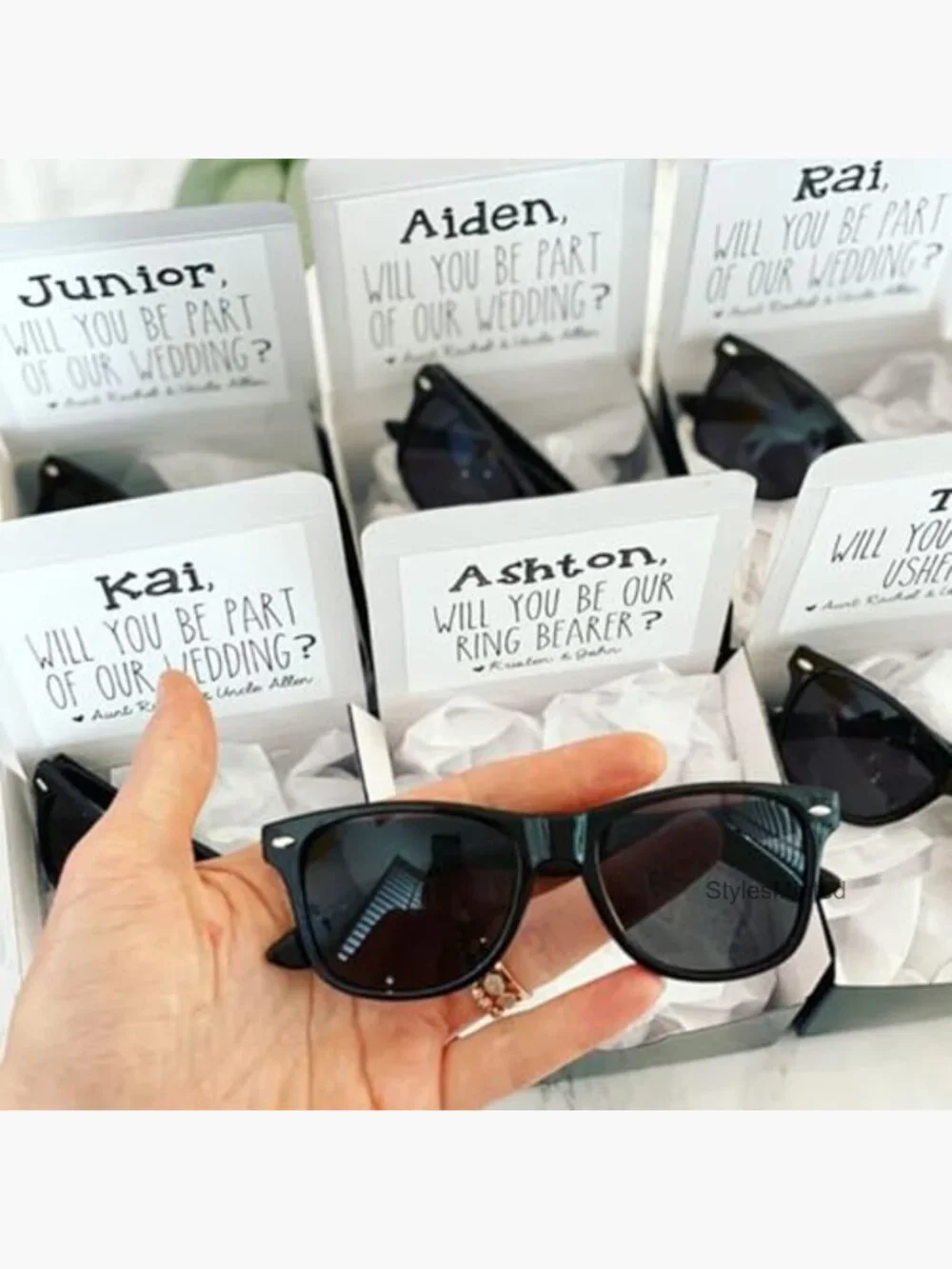 Ring Bearer Sunglasses for Kids Wedding Party Favors UV Protection